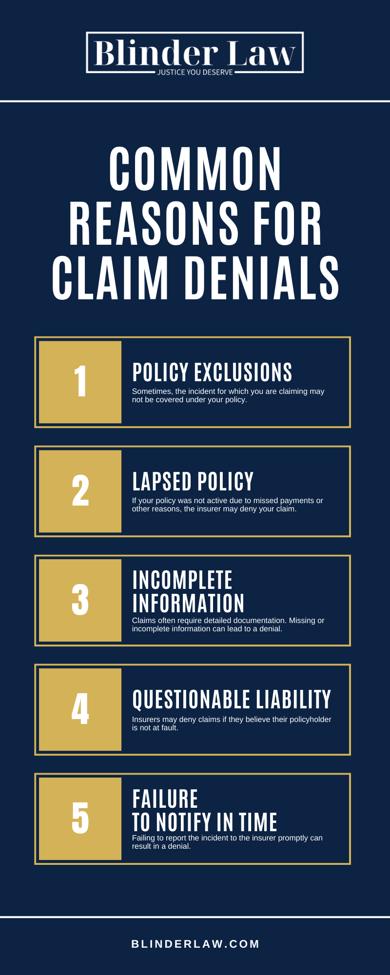 Common Reasons For Claim Denials Infographic