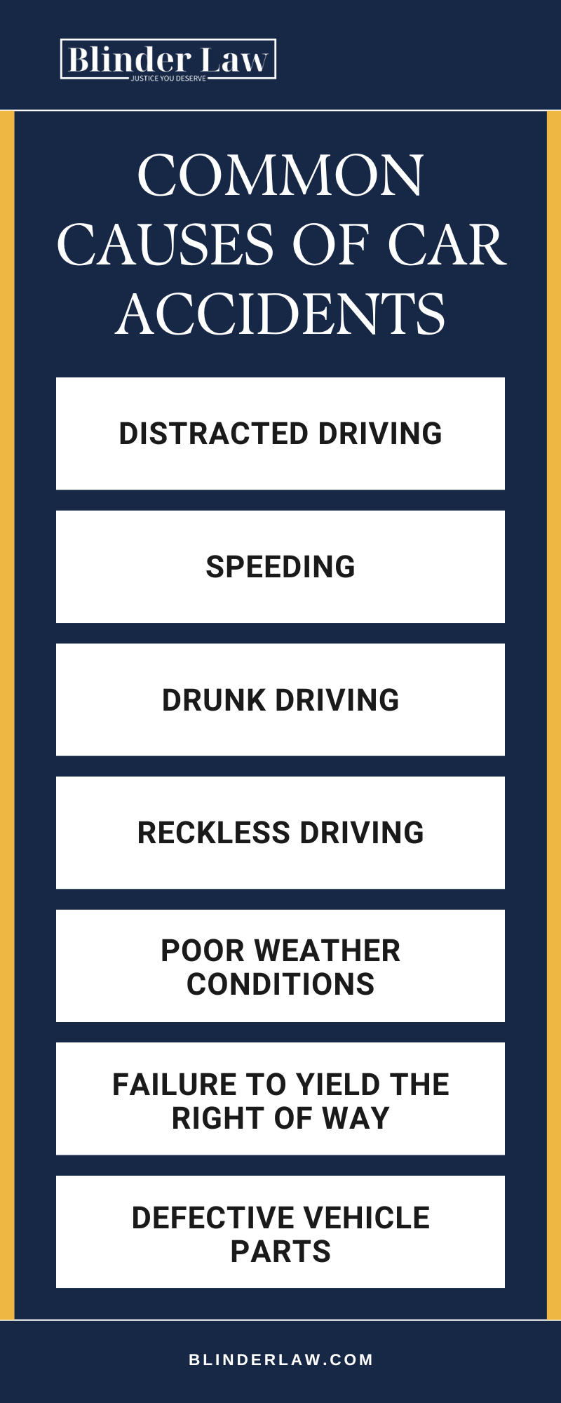 Common Causes Of Car Accidents infographic